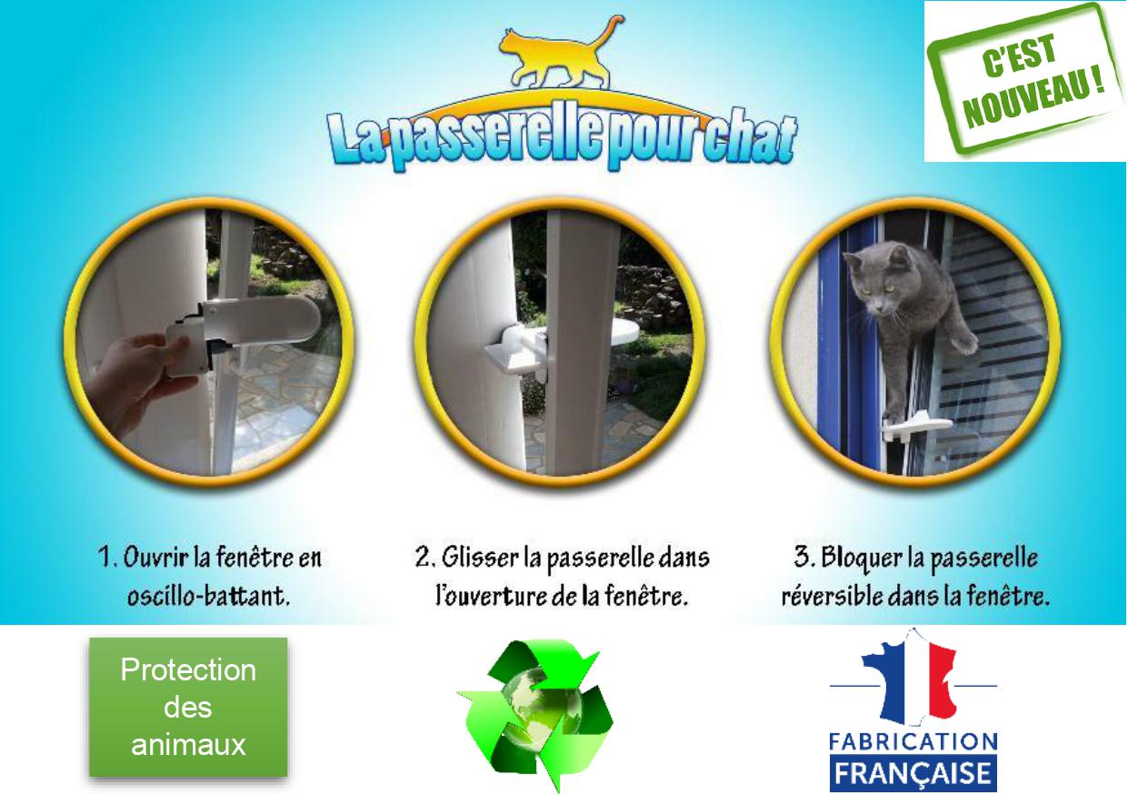 passerelle plastique pour chat